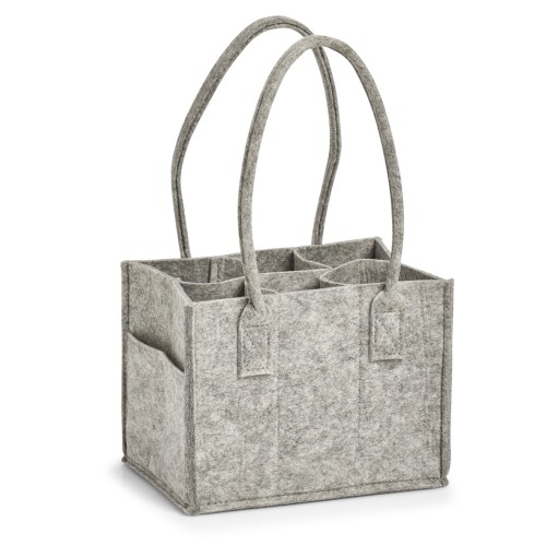 Tragetasche für 6 Flaschen, Filz. Länge: 235 mm. Breite: 165 mm. Höhe: 390 mm