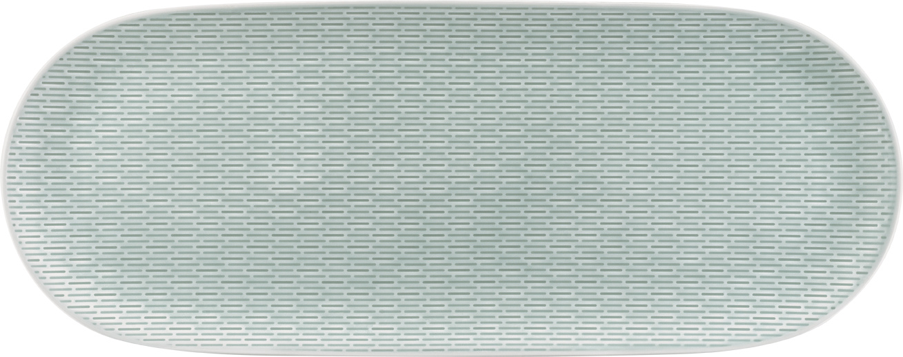 Bauscher Platte aus der Kollektion scope glow sea, oval, coup, relief, 46 cm, aus Porzellan