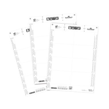 DURABLE Einsteckschild BADGEMAKER® 8003, 8106, 8603, 8612, 8136 90 x 60 mm (B x H) 150g/m Karton weiß 160 St./Pack.