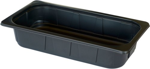 Duni PP-Schale 1/3 GN 325 x 176 x 65 mm Schwarz ungeteilt, 144 Stk/Krt (1 x 144 Stk)