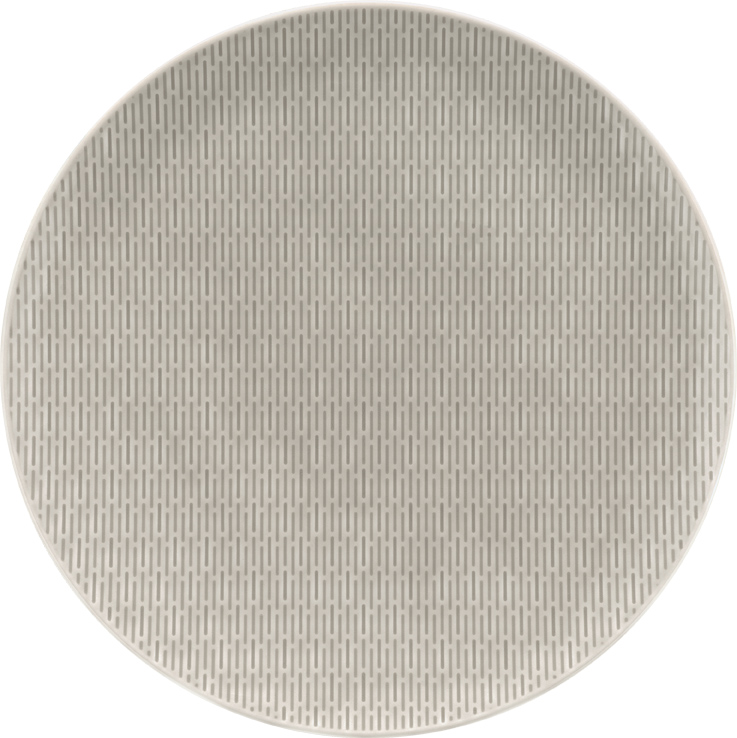 Bauscher Teller aus der Kollektion scope glow gray, flach, coup, relief, 26 cm, aus Porzellan