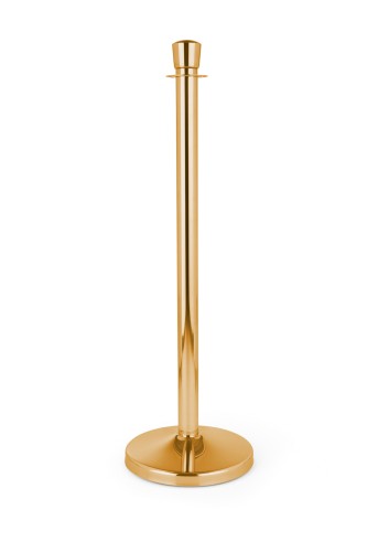 Abgrenzungspfosten, Serie CLASSIC ECO. Zylinder. Edelstahl. goldfarben.