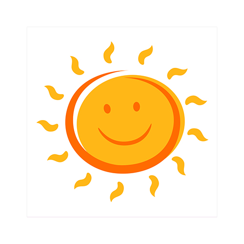 20 Servietten, 3-lagig 1/4-Falz 25 cm x 25 cm "Here comes the Sun" von PAPSTAR