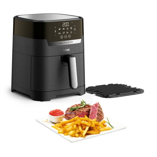 Easy Fry & Grill Precision, 2-in-1, Gesundes Kochen, Heißluftfritteuse + Grill, 8 Automatische Programme, Einstellbare Temperatur, 4,2