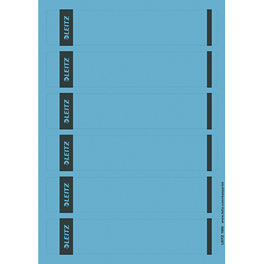 Leitz Ordnerrückenetikett schmal/kurz 39 x 192 mm (B x H) ohne Griffloch blau