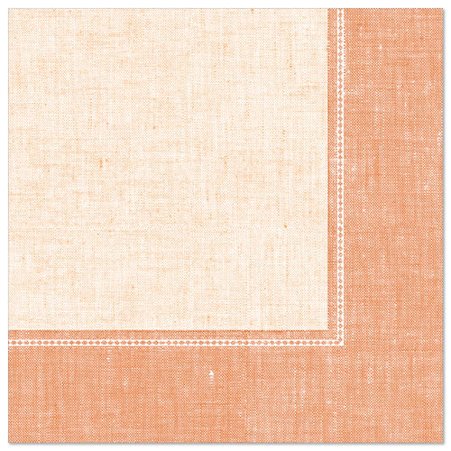50 Servietten "ROYAL Collection" 1/4-Falz 40 cm x 40 cm terracotta "Linum" von PAPSTAR