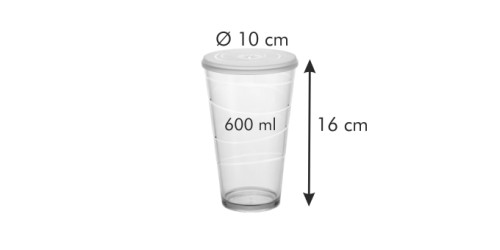 Trinkbecher + Deckel myDRINK 600 ml, blau