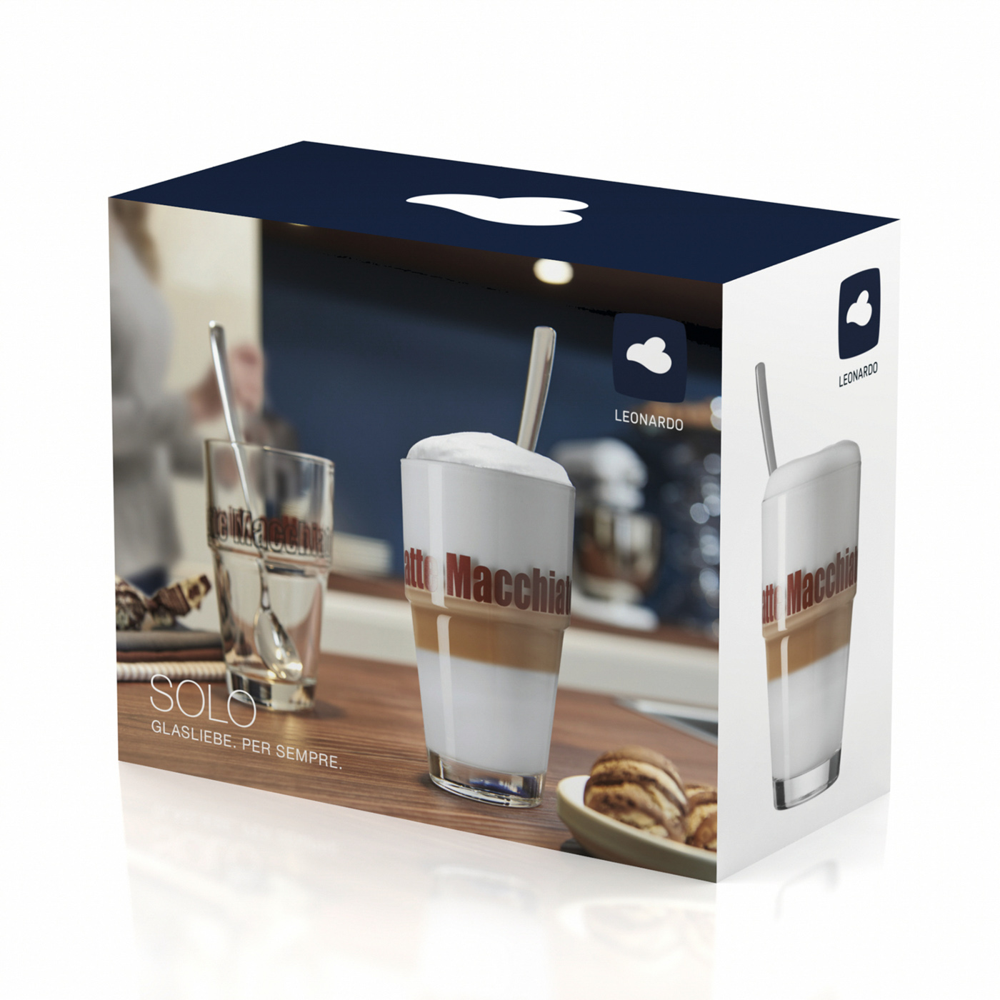 Leonardo 4 teiliges Becherset Solo LM m 2 Latte Machiato
