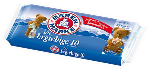 Bärenmarke Die Ergiebige 10 Tassenpackungen à 7,5 g. 10 % Fett.