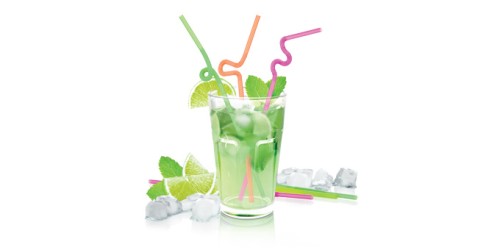 Trinkhalme myDRINK, langes Knickelement, 40 St.