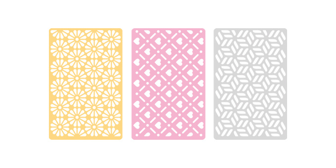 Schablonen für dekorierte Rouladen DELÍCIA, 3 St.