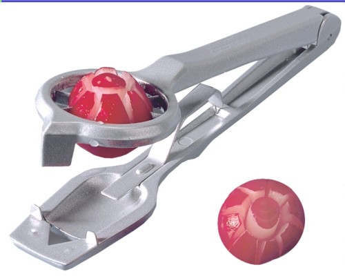 Dekorierschneider aus beschichtetem Aluminiumguss,  Klingen aus Edelstahl, spülmaschinengeeignet, ideal zur Herstellung für