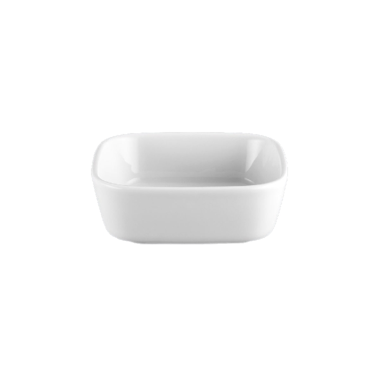 Schale NO LIMITS, eckig, 11 x 11 x 4 cm, uni weiss, Seltmann Porzellan.