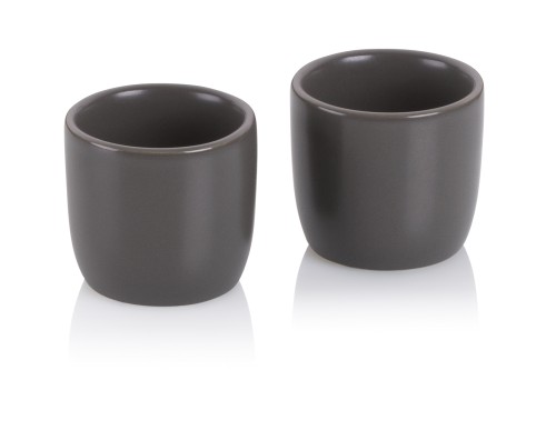 Eierbecher Bob Porzellan dunkelgrau 2er Set 4,5 cm 5,0 cm von Kela