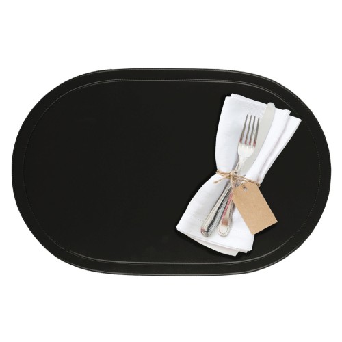 Westmark Tischset »Fun« oval, 45,5 x 29 cm, schwarz