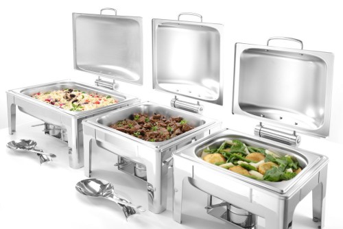 Chafing Dish GN 1/2, satiniert. Ideal für den Einsatz im Buffets und Catering.