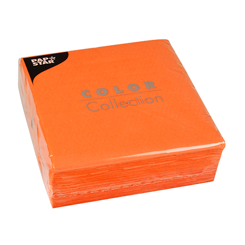100 Servietten, 1-lagig 1/4-Falz 33 cm x 33 cm nektarine von PAPSTAR