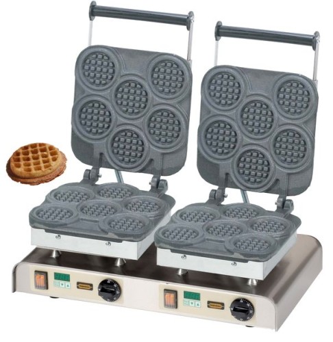 NEUMÄRKER Waffeleisen Griechenwaffel II mit 2 Digitaltimern, Backplatten Grauguss 610x340x250 mm