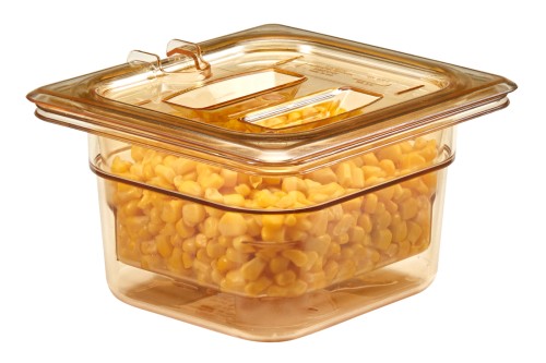 H-PAN™ Hitzebeständige GN-Behälter Deckel mit Kerbe und Griff GN 1/6 von Cambro