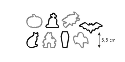 Halloween-Ausstechformen DELÍCIA, 8 St.