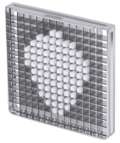 Schneideinsatz 6 mm zu Pommes frites-Schneider ganz aus Edelstahl 18/10 (auch Bodenplatte), auswechselbare Schneideinsätze aus
