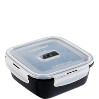 Black Box Active quadratisch 122cl mit Deckel Maße: 18,5 x 18,5 x 7,5 cm - Mat.: Glas gehärtet