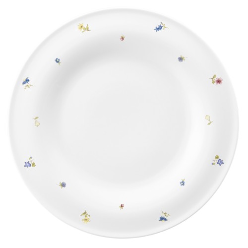 Seltmann Teller flach 30 cm, rund, Form: Community, Dekor: 57391 Streublume, hohe Kantenschlagfestigkeit, Made in Germany