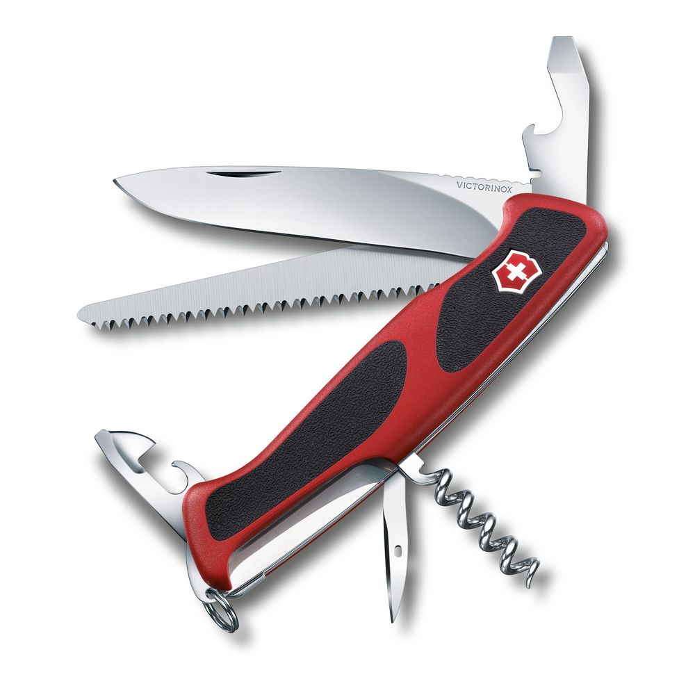 Victorinox RangerGrip Taschenmesser 55, 130mm, TASCHENMESSERhalen,rot/schwarz