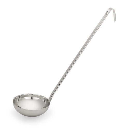 Schöpfkelle KÜCHENWERKZEUGSERIE 1550. Chromnickelstahl, › mit fugenlosem Hakenstiel aus