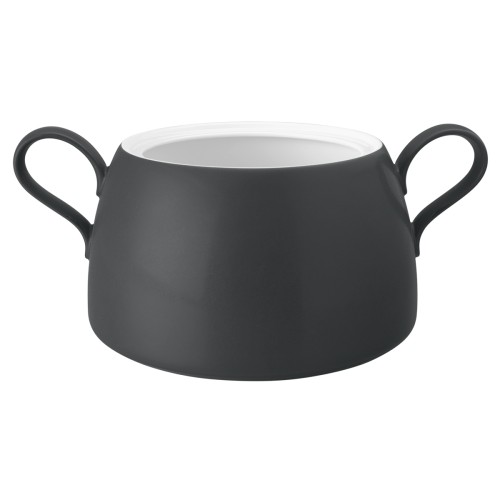 Seltmann Unterteil zur Schüssel mit Deckel, rund, Form: Coup Fine Dining, Dekor: 57273 anthrazit, hohe Kantenschlagfestigkeit, Made in Germany