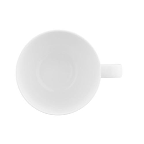 Seltmann Milchkaffeeobertasse 0,37 l, rund, Form: Life, weiss5015 Amber Gold, hohe Kantenschlagfestigkeit, Made in Germany