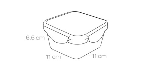 Dose FRESHBOX 0.4 l, quadratisch