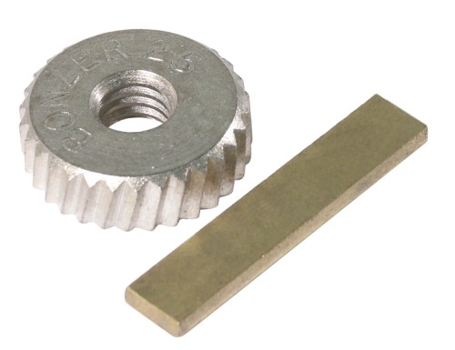 Ersatzradausrüstung zu Dosenöffner Standardmodell, aus Edelstahl 18/0, variabel für Dosen bis maximal 56 cm Höhe, für Tischplatten