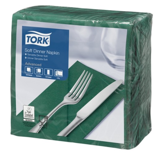 Tork Soft Dinnerserviette Dunkelgrün Advanced Dunkelgrün