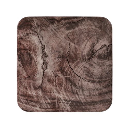 Seltmann Coupteller flach eckig 26x26 cm M5383, eckig, Form: Coup Fine Dining, Dekor: 57654 Oak, hohe Kantenschlagfestigkeit, Made in Germany