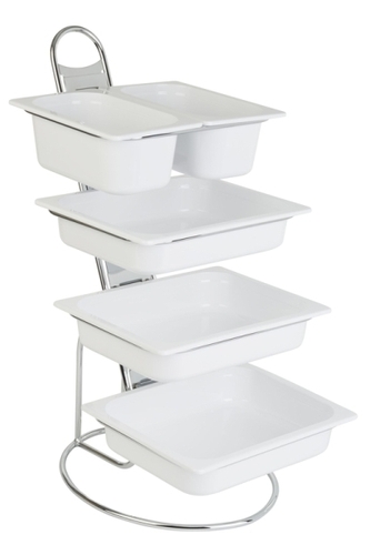 Buffet-Leiter -BIG GN- 31,5 x 56 cm, H: 66 cm Metall, verchromt