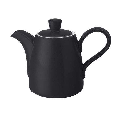 Seltmann Kaffeekanne 0,38 l, rund, Form: Coup Fine Dining, Dekor: 57350 schwarz, hohe Kantenschlagfestigkeit, Made in Germany