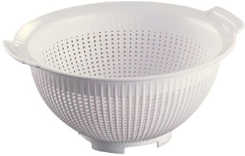 Araven Sieb, in der Farbe weiß Durchmesser 28cm Ø, Höhe 12,3 cm, Gewicht 0,23 kg