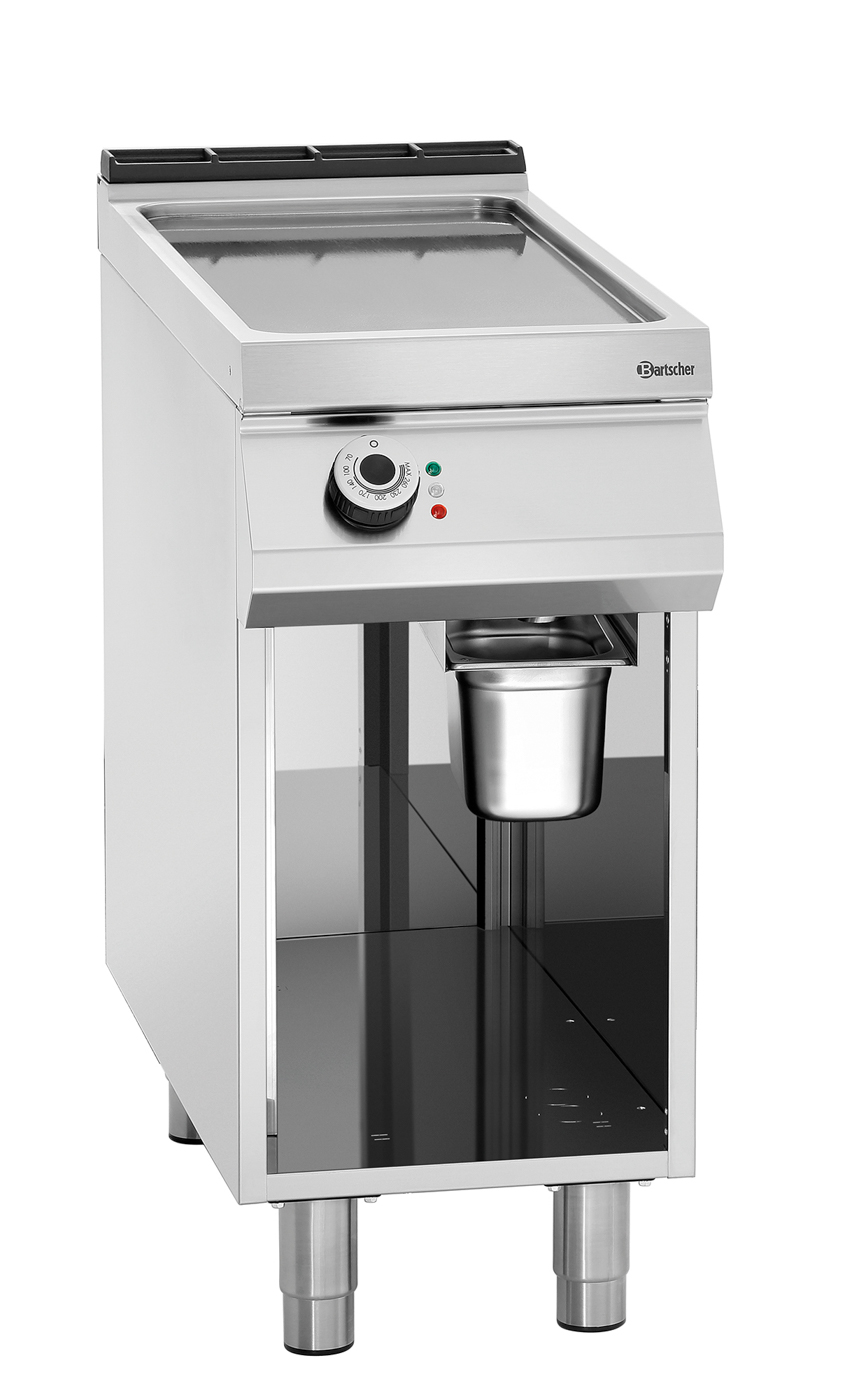 Bartscher Elektro-Griddleplatte glatt, OU |Anzahl Heizzonen: 1 | Maße: 40 x 90 x 90,0 cm.Gewicht: 66,4 kg