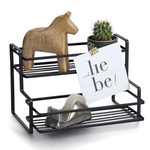 Regal, Metall, schwarz.