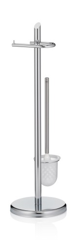 Toilettengarnitur Ken Metall silber glänzend 73,0 cm 22,0 cm von Kela