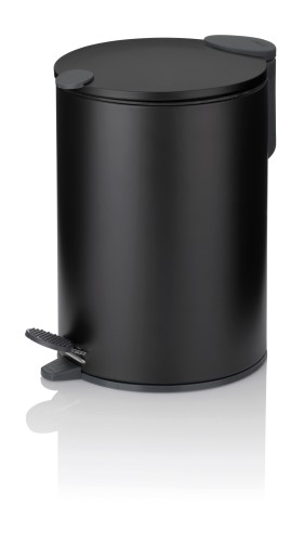 KELA Kosmetikeimer Mats Metall schwarz Silent Close 23,0cm 17,0cmØ 3,0l