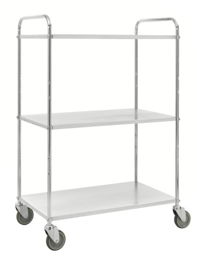 Tablettwagen mit 3 Metallböden - Maße: 98 x 58,5 x 144,5 cm - Gewicht: 37,5 kg - Belastungsgewicht: 250 kg