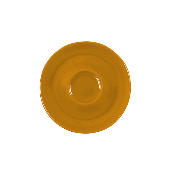 Untertasse 14,5 cm Spiegel mitte - Form: Baristar, - Dekor 66275 curry - aus Porzellan. Hersteller:, Eschenbach. "Made in Germany".