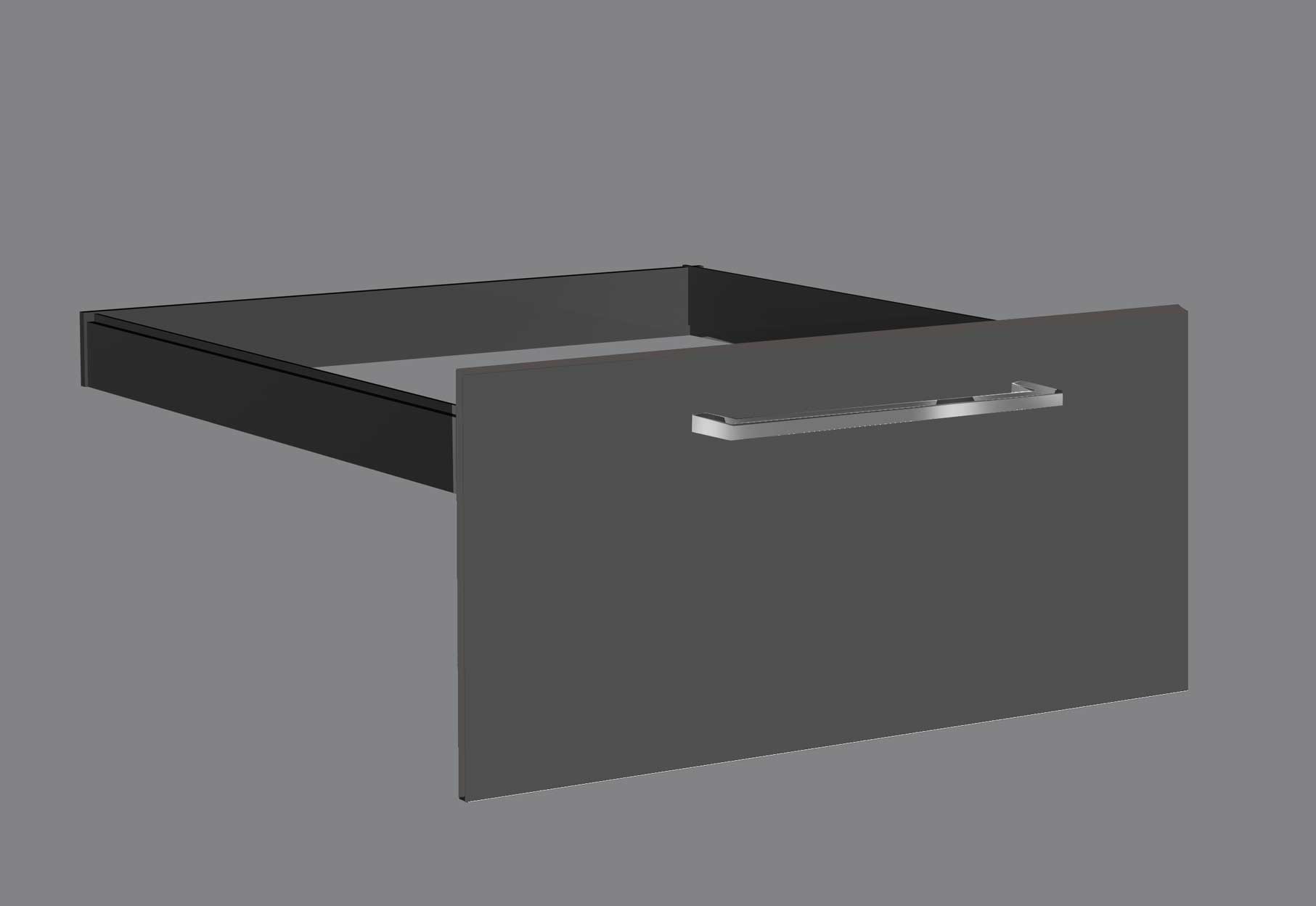 Schubladeneinsatz MODUS , Farbe: anthrazit, Maße: 76 x 38 cm, für Hängeregistratur. Zu Einzelregal 80 x 38 x 78 + 185 cm,