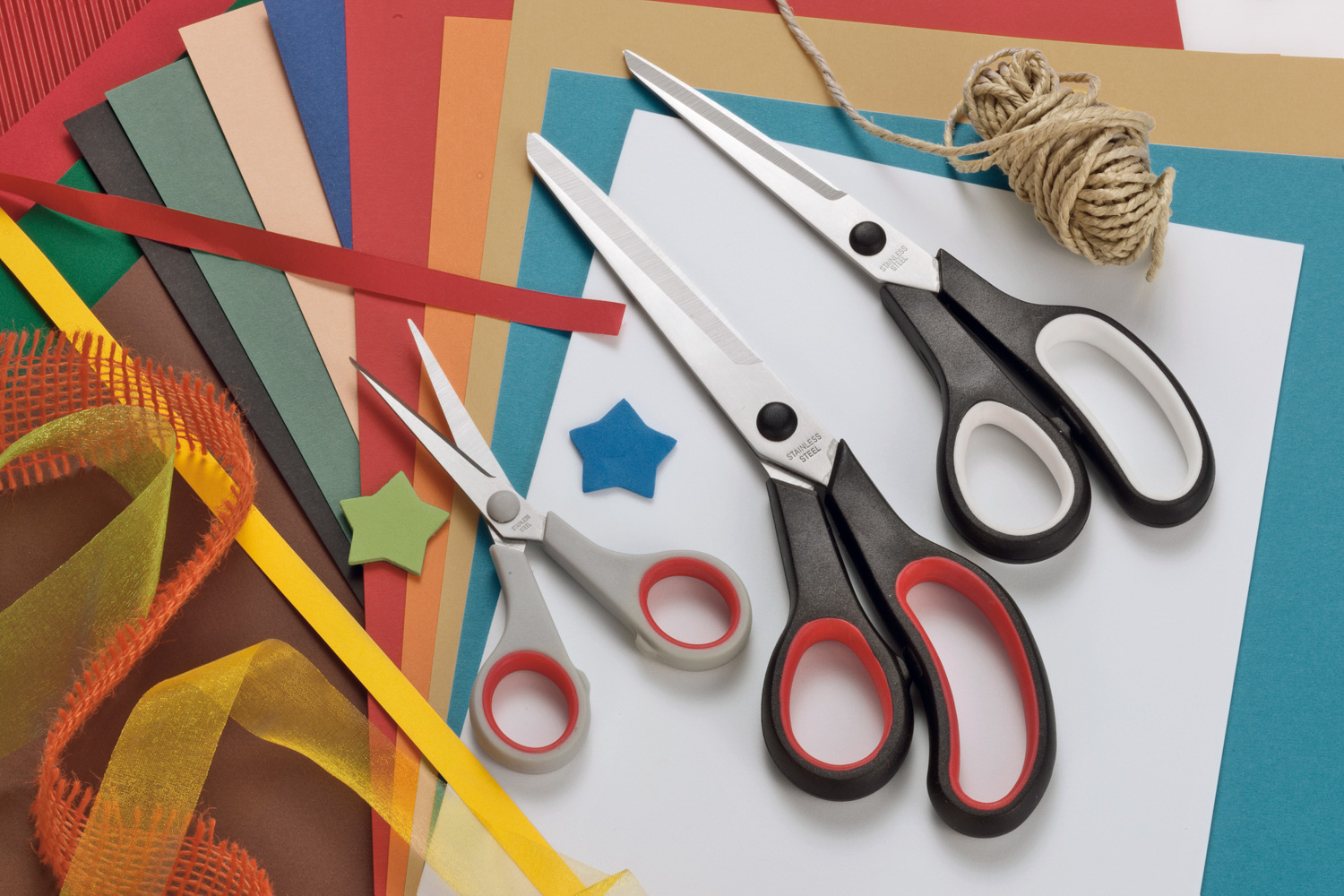 3-tlg. Scheren-Set "TRIO CUT" aus Edelstahl mit Soft-Touch-Griffen, Set bestehend aus je einer