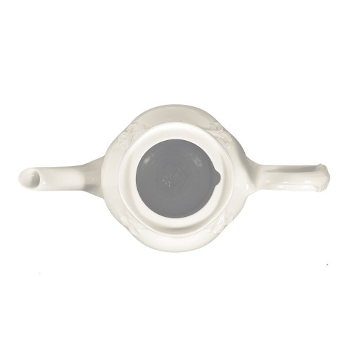 Seltmann Unterteil zur Kaffeekanne 1,10 l, rund mit Relief, Form: Rubin, weiss cream, hohe Kantenschlagfestigkeit, Made in Germany