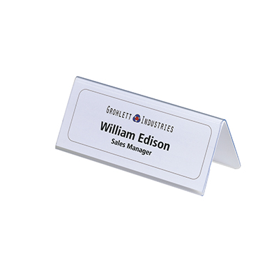 DURABLE Tischnamensschild 150 x 61/122 mm (B x H) Hartfolie transparent 25 St./Pack.