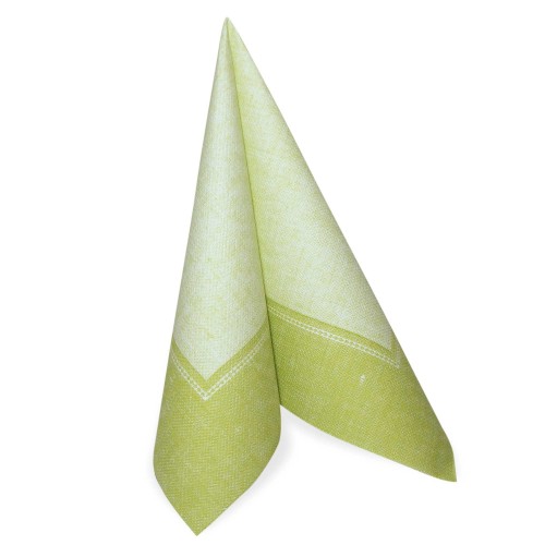 50 Servietten "ROYAL Collection" 1/4-Falz 40 cm x 40 cm hellgrün "Linum" von PAPSTAR