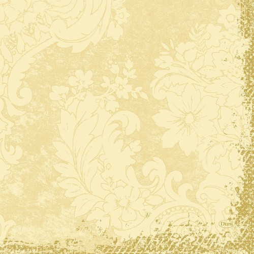 DUNI Zellt.-Serv.33x33 3lg 1/4 Royal cream 250P. 250 Stück